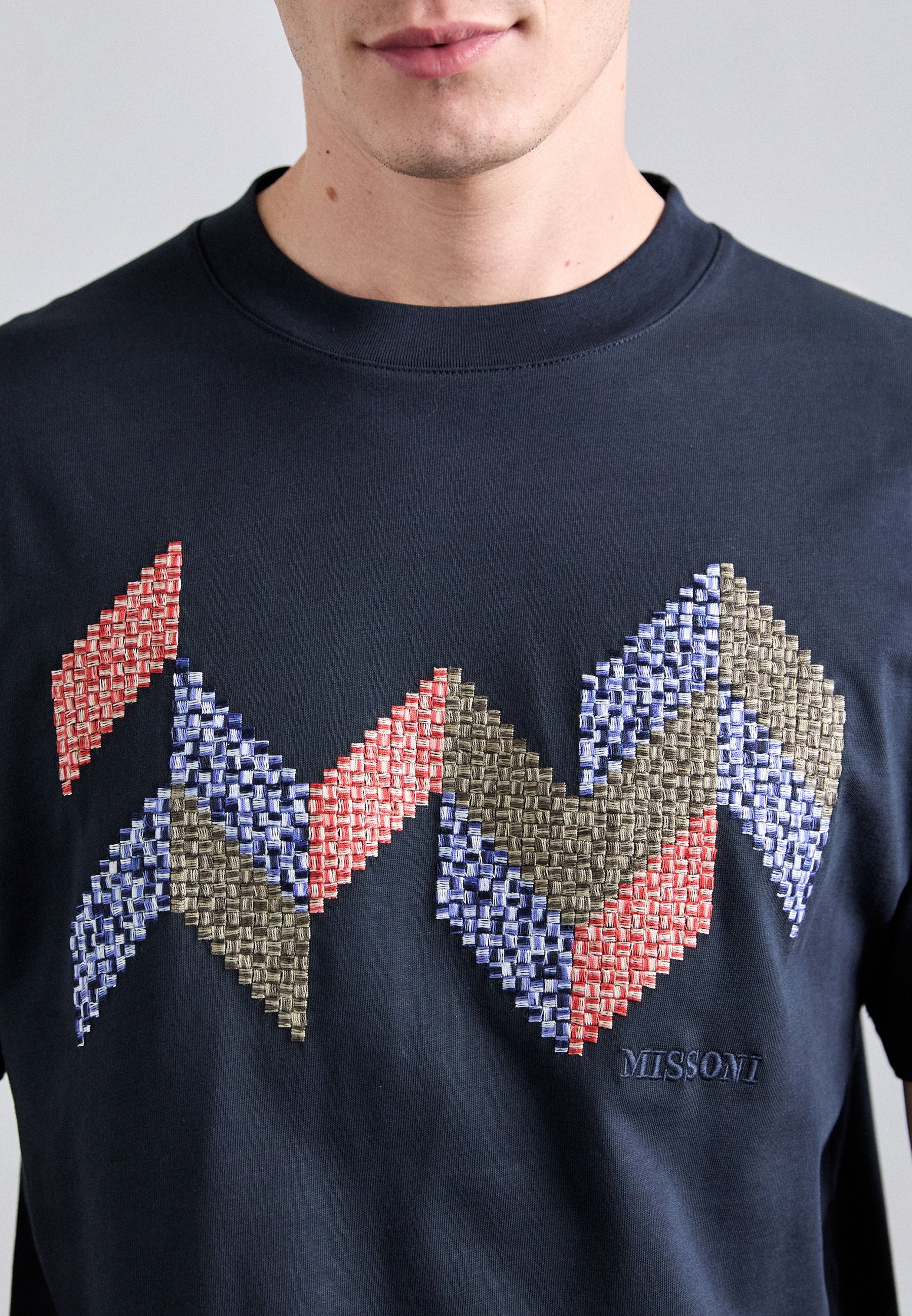 KRÁTKÝ RUKÁV - Triko s potiskem - blue navy