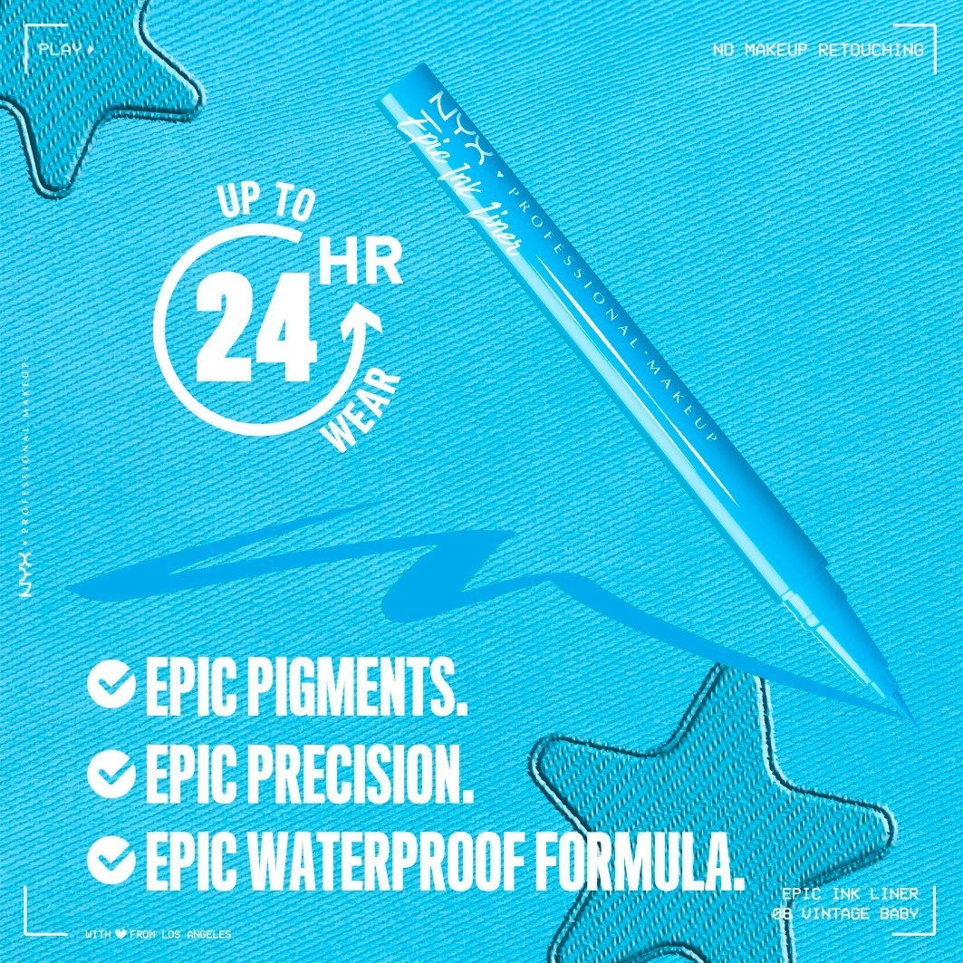 NYX Professional Makeup akių kontūro pieštukas „Epic Ink Liner“ – 1 ml