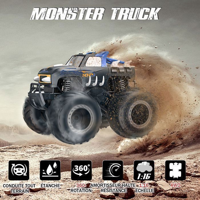 Buggy radiocomandato in scala 1:16 - Autonomia della batteria di 28 minuti - Auto da corsa crawler 4WD