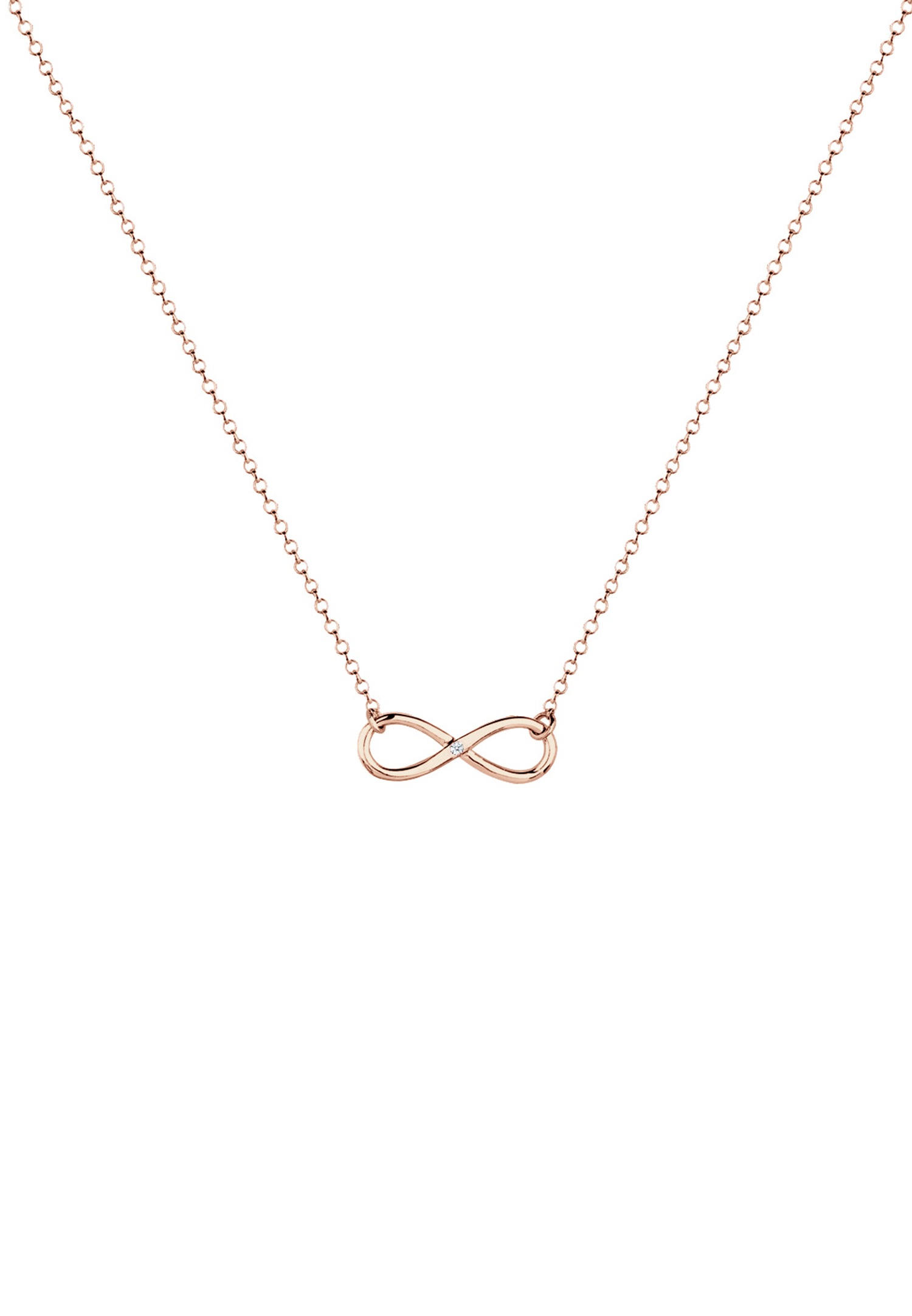 Elli DIAMONDS Femmes Infinité Pendentif Infini avec Diamant (0.03 ct.) en Argent Sterling 925