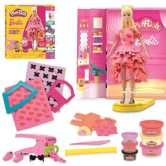 Play-Doh Barbie Fashion Show, set de plastilina, para mayores de 5 años.