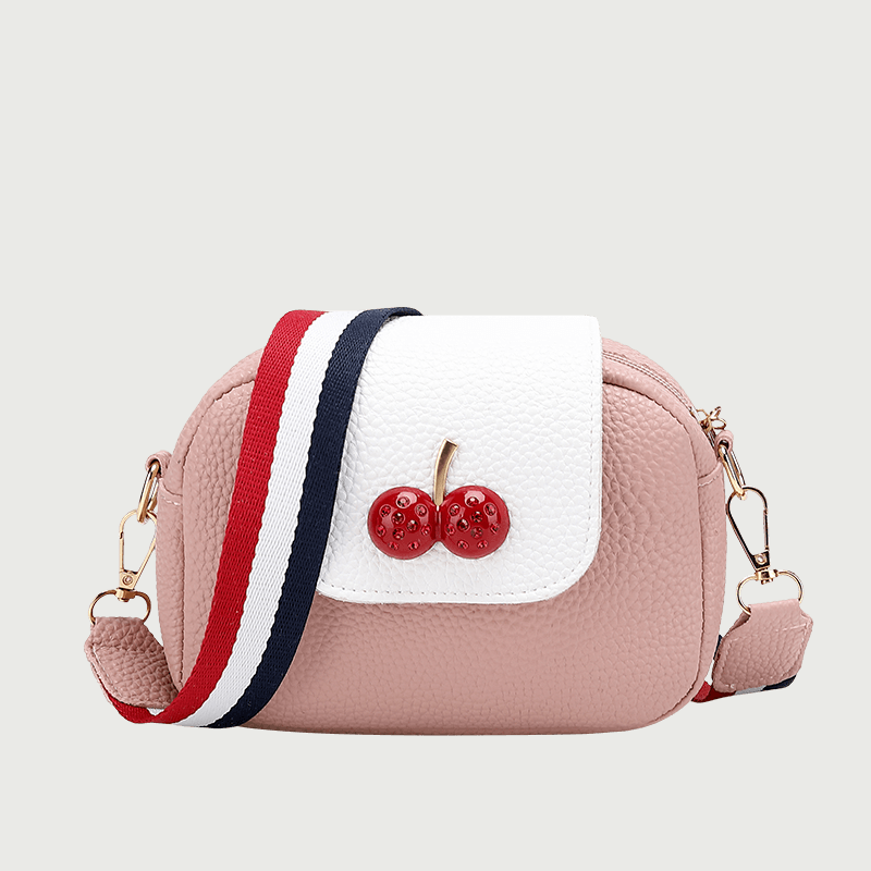 Sac bandoulière rose Vento Marea pour femme, petit sac à main pour téléphone portable, bandoulière large, rabat, en cuir souple