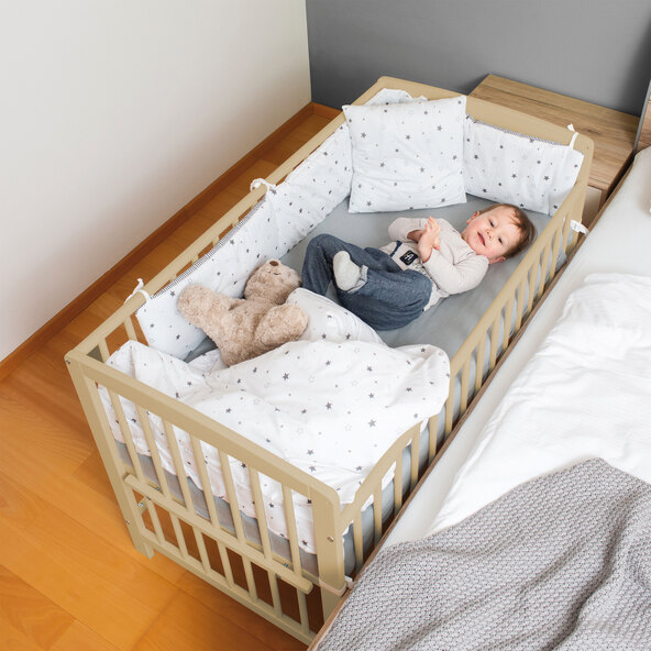 Lit cododo Micky, 60 x 120 cm, matelas inclus, naturel