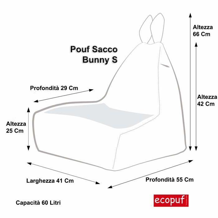 Puf/silla infantil con forma de conejito, diseño de conejo, funda de microfibra suave y extraíble, bolsillo de almacenamiento, asiento cómodo, rojo A12, S