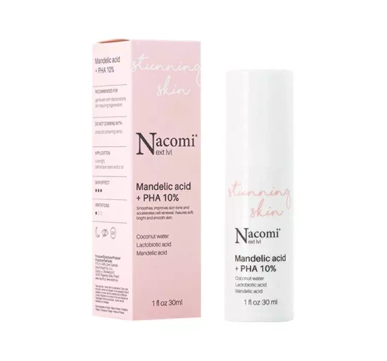Nacomi Next Level Stunning Skin kwas migdałowy 10%   PHA serum do twarzy 30 ml