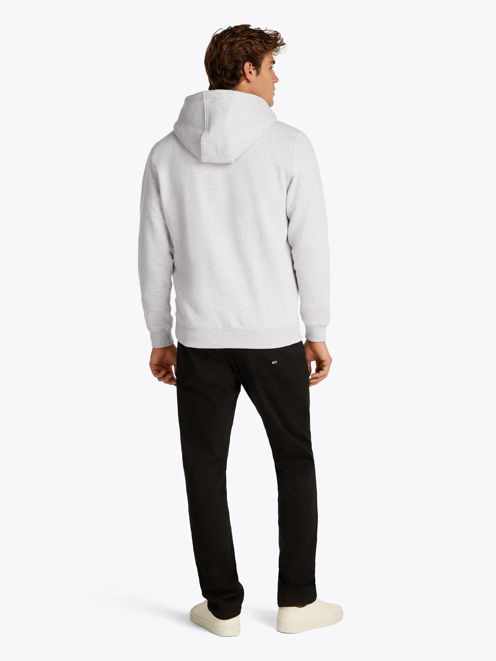 Tommy Jeans FLAG ZIP THRU - Hoodie - silbergrau meliert
