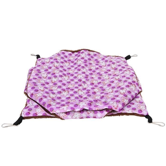 Amaca per animali domestici - OMABETA - Modello viola - 32x32x3 cm - Per piccoli roditori - Per interni