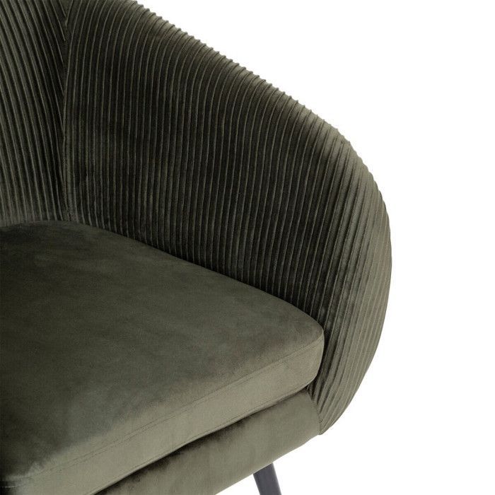 Solaro armchair in khaki green velvet - Atmosphera Interior Designer