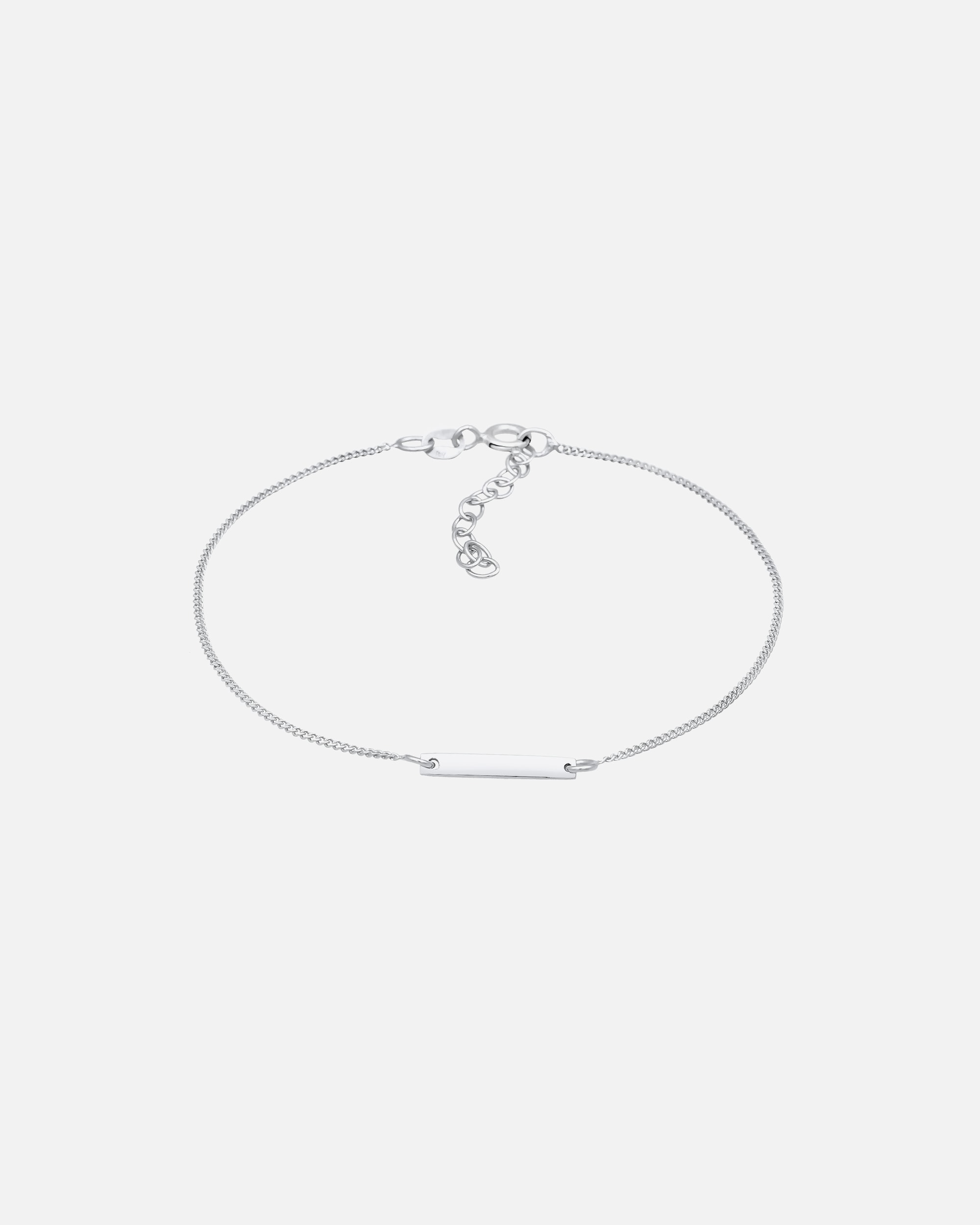 Elli Femmes Plaque Simple Personnalisation Gravable en Argent Sterling 925