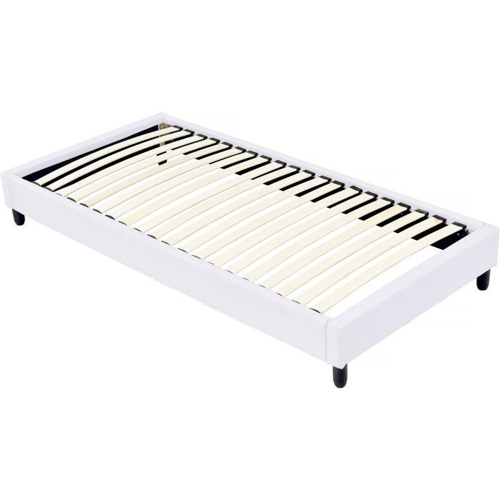 Gestoffeerde lattenbodem - 90 x 190 cm - 20 latten - Wit