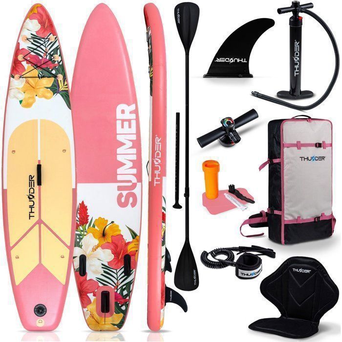 Tavola da paddle THUNDER® VIOSA 320 cm | Gonfiabile | Antiscivolo | Zaino | Accessori completi | Kit di riparazione