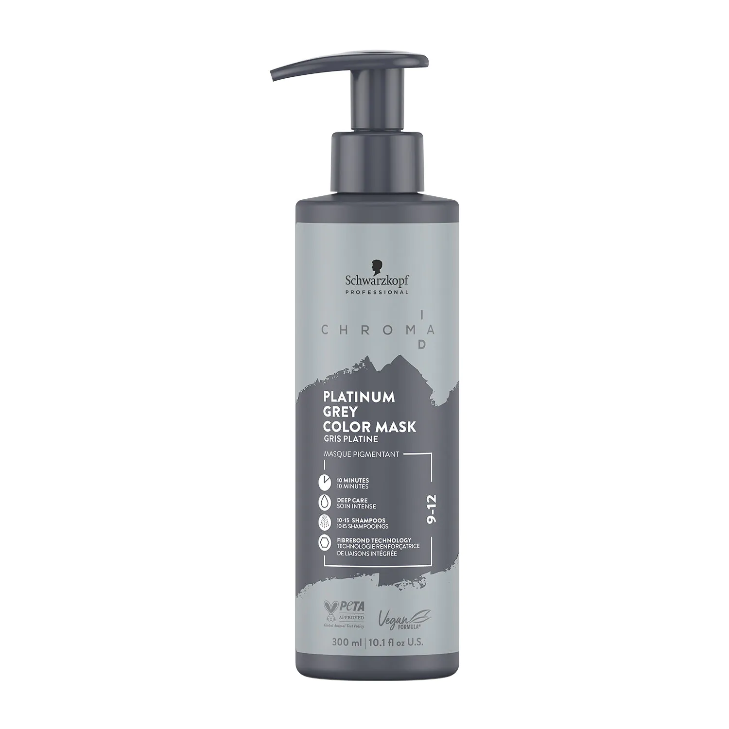 Schwarzkopf Professional Chroma ID Maska koloryzująca do włosów w odcienach średni blond, 9-12 Platinum Grey