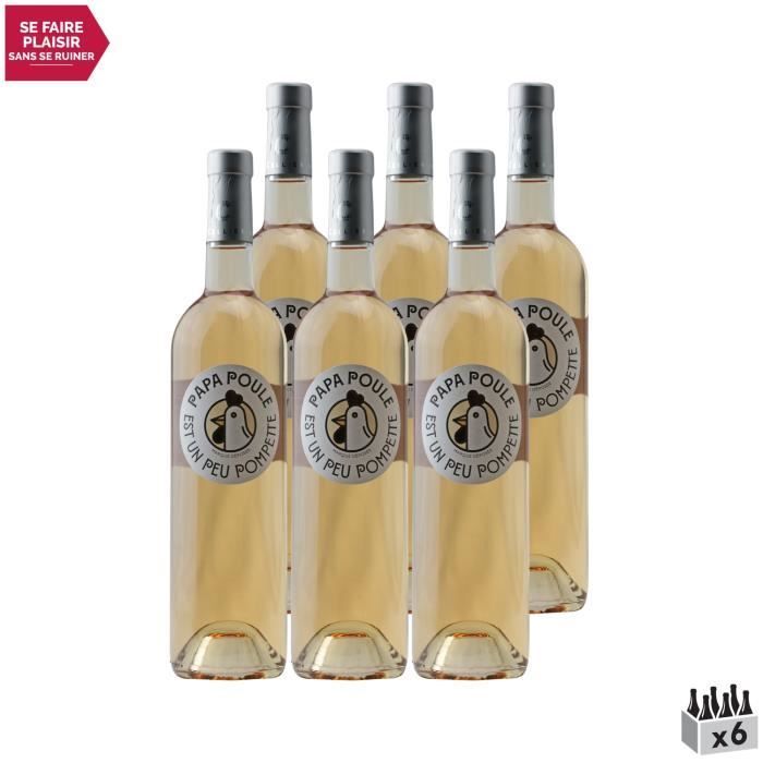 Papa Poule está un poco borracho Rosado 2021 - Caja de 6 x 75cl - Cellier des Chartreux - Vino Rosado de Languedoc-Rosellón - Denominación de Origen