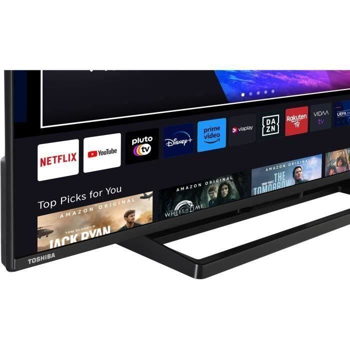 TOSHIBA 43QV3363DG - Televisor QLED de 43'' (108 cm) - 4K UHD 3840x2160 - HDR - Smart TV - 3xHDMI - WiFi