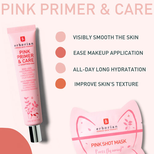 Base de teint rose et soin — base floutant les pores