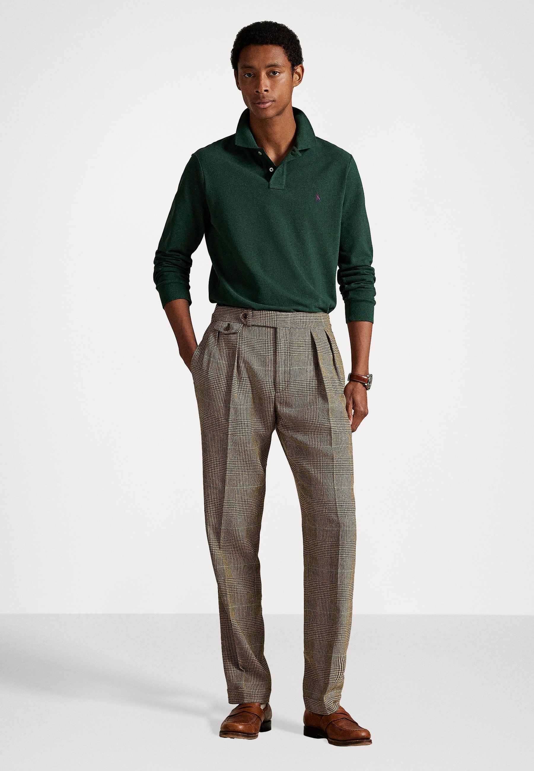 Polo Ralph Lauren CUSTOM SLIM FIT POLO SHIRT IN RETE - Polo shirt - scotch pine heather