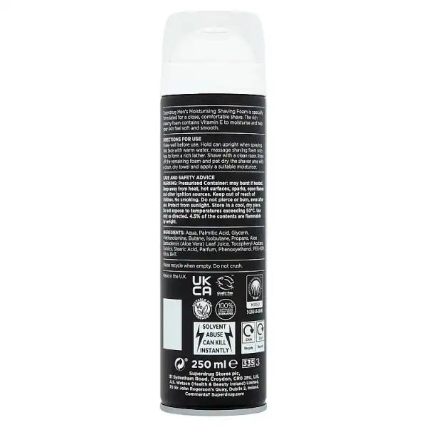 Schiuma da barba idratante Superdrug 250 ml