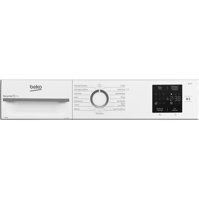 BEKO b300 Eco sense SLFT1812 heat pump tumble dryer - 8 kg - W60cm - White