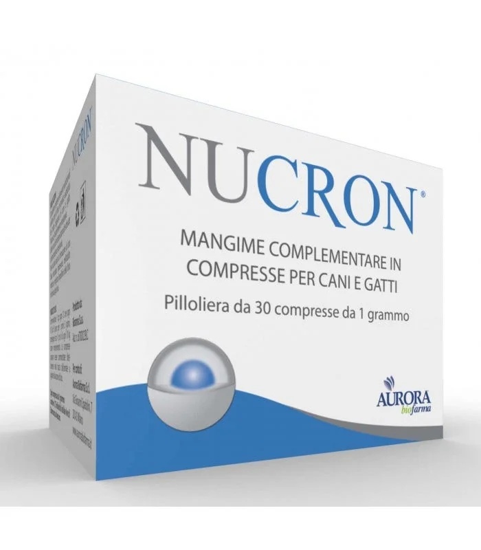 Alimento suplementar Nucron, 30 comprimidos para cães e gatos.