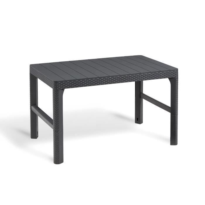 Garden furniture set - resin with woven rattan look - Allibert by KETER - 5 people - SanRemo - Graphite Grey