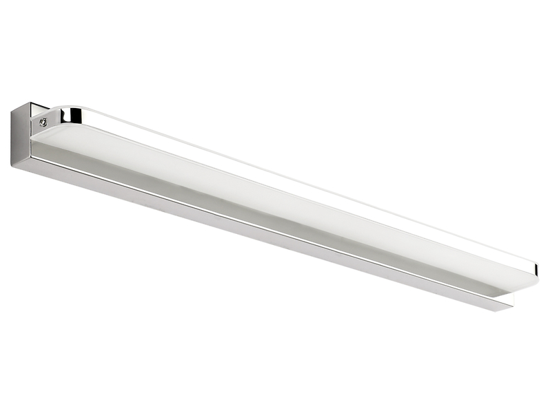 Kinkiet Regal LED stalowy srebrno-biały