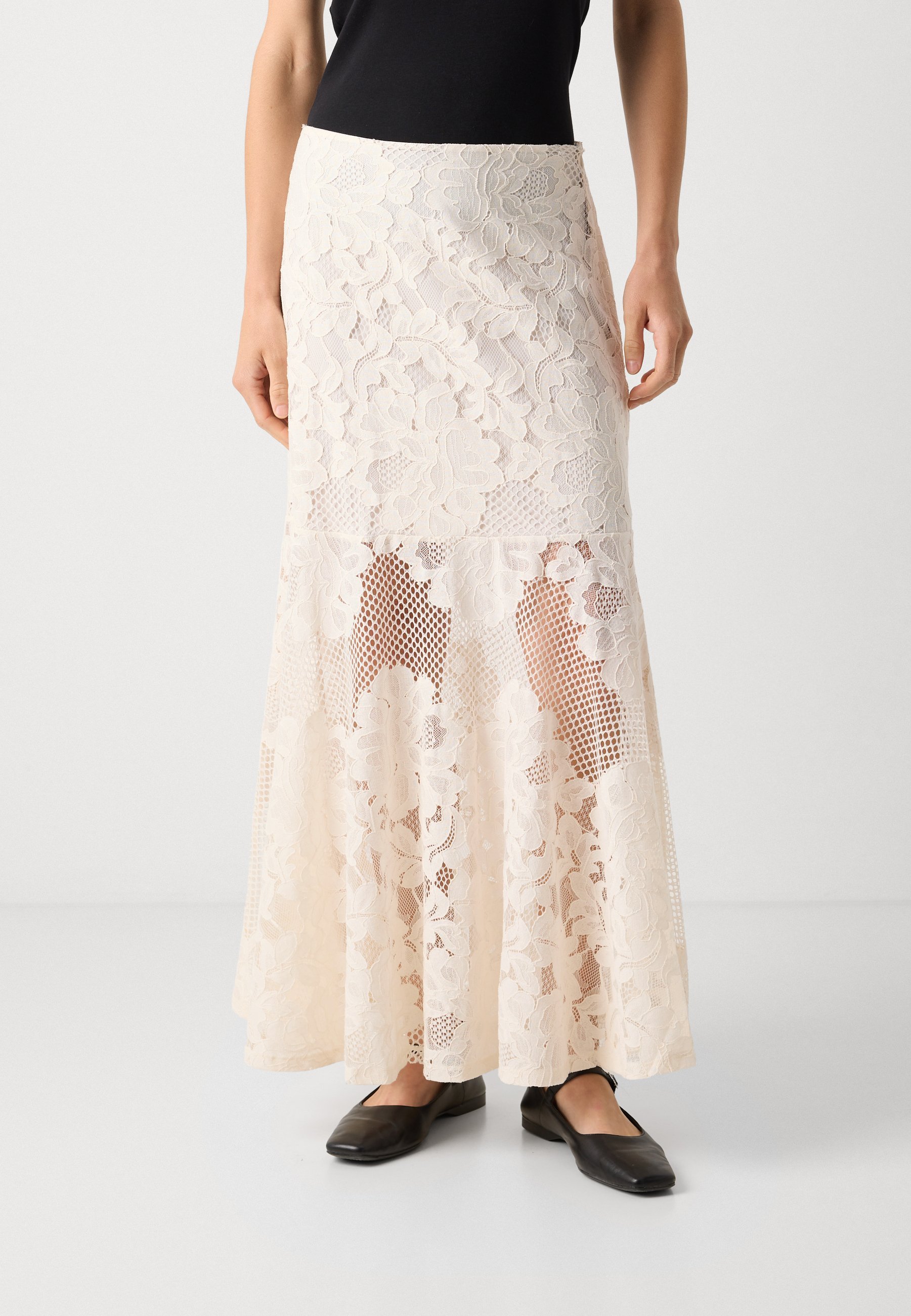 Lindex SKIRT AINO - Maxirok - lichtbeige