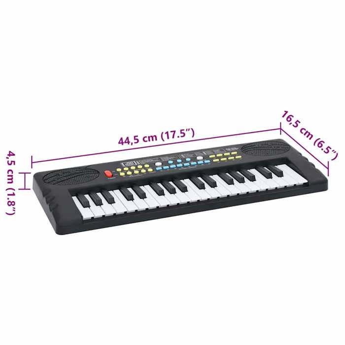 [80361] Teclado de piano eléctrico de 37 teclas y micrófono para niños, Peso: 0,92 kg