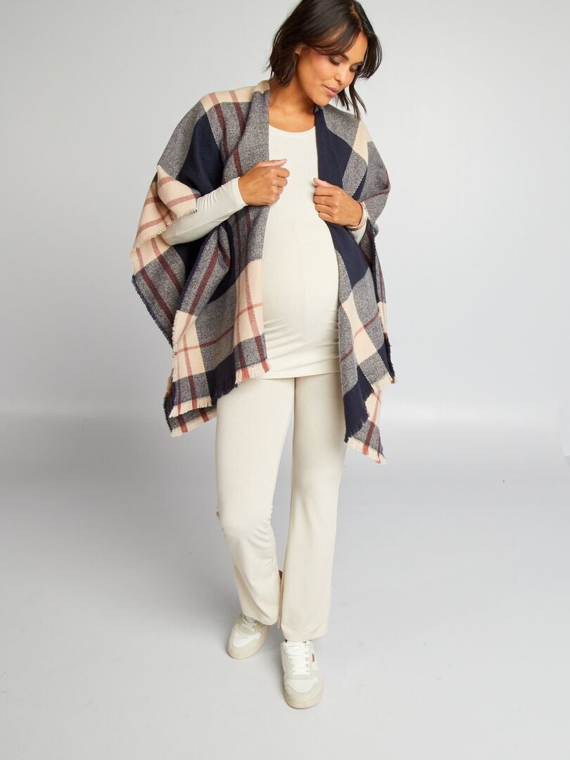 Zwangerschapsshirt + geribde broek set - BEIGE