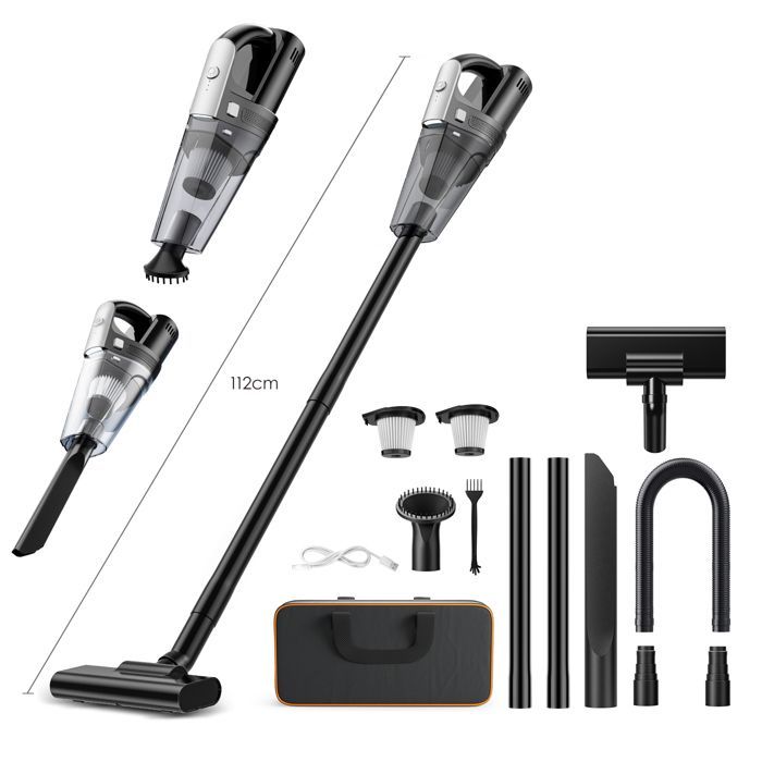 TTLIFE Potente aspirapolvere portatile senza fili da 7500-10000 Pa, potente aspirapolvere per auto con filtro HEPA lavabile, ideale per peli di animali domestici.