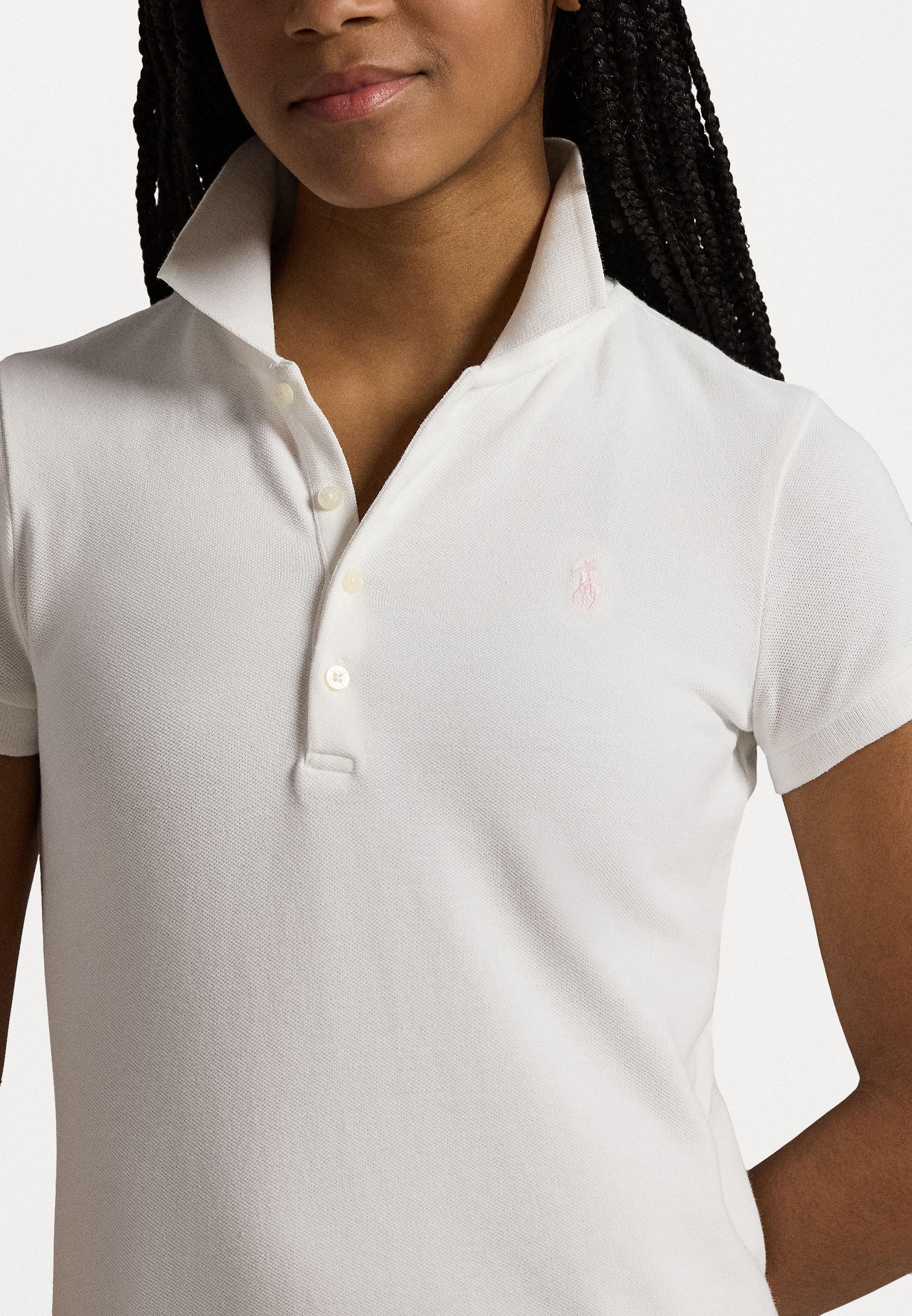Polo Ralph Lauren STRETCH MESH POLO JURK - Dagjurk - wit