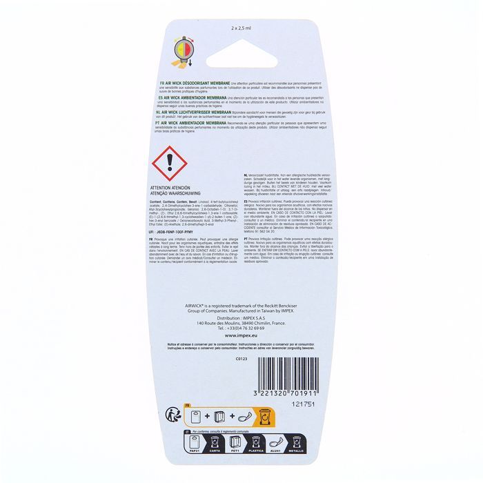 Difusor duplo AIR WICK prata Flor de Baunilha/F