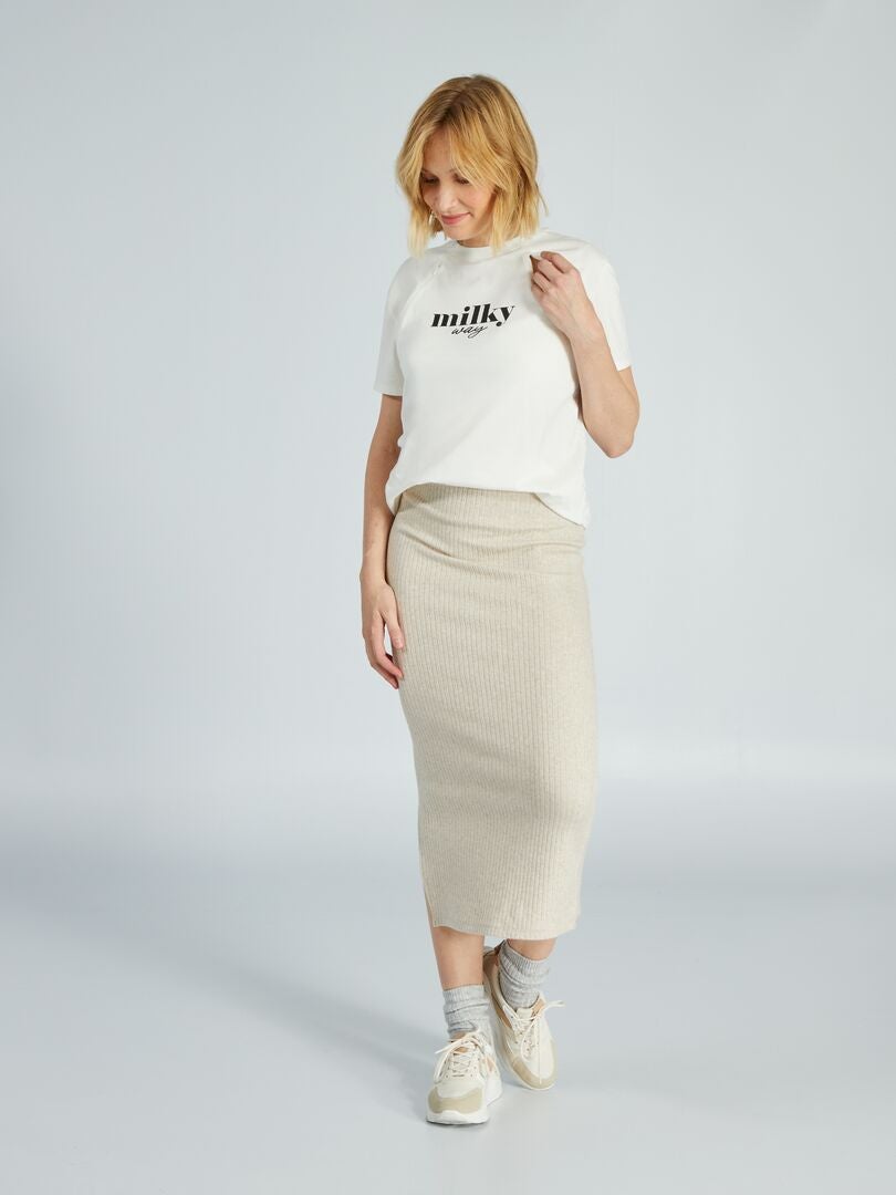 Camiseta de enfermagem com aberturas de ventilação - BRANCA