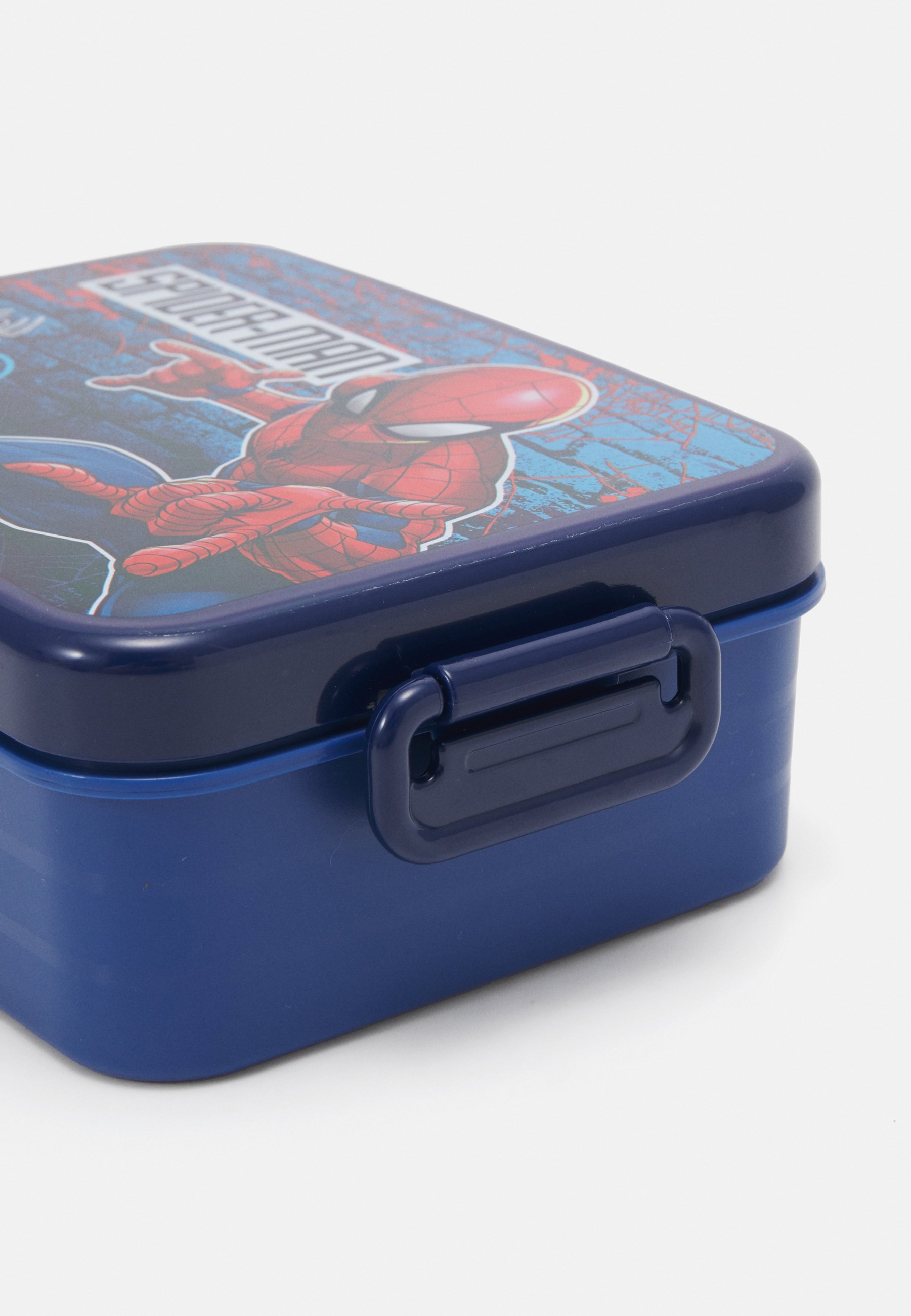 Pudełko na lunch Kidzroom SPIDER-MAN LET'S EAT SNACK BOX 3 w 1 BUTELKA NA NAPÓJ UNISEX ZESTAW - Pudełko na lunch - granatowo-czerwone