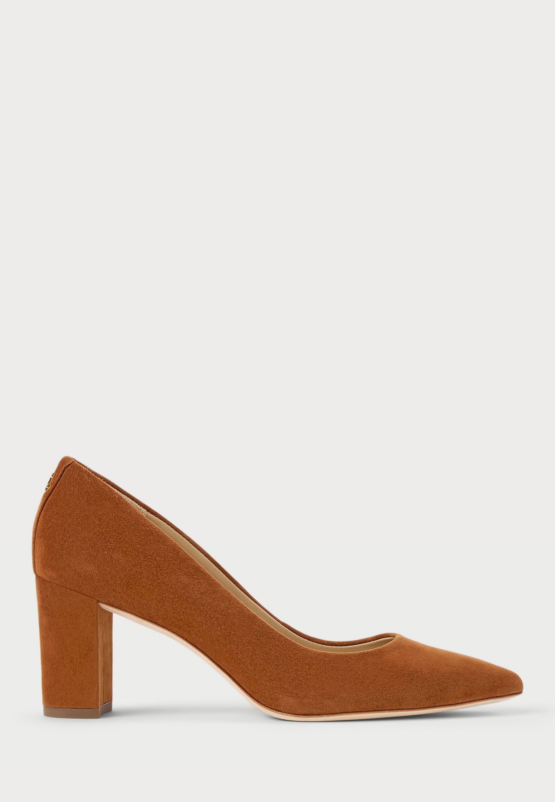 Lauren Ralph Lauren LANETTE suède pumps met blokhak - Klassieke hakken - beige