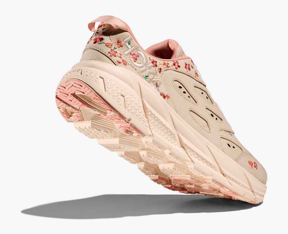 HOKA Vibrant Bloom Clifton L Vanille / Trockenerde