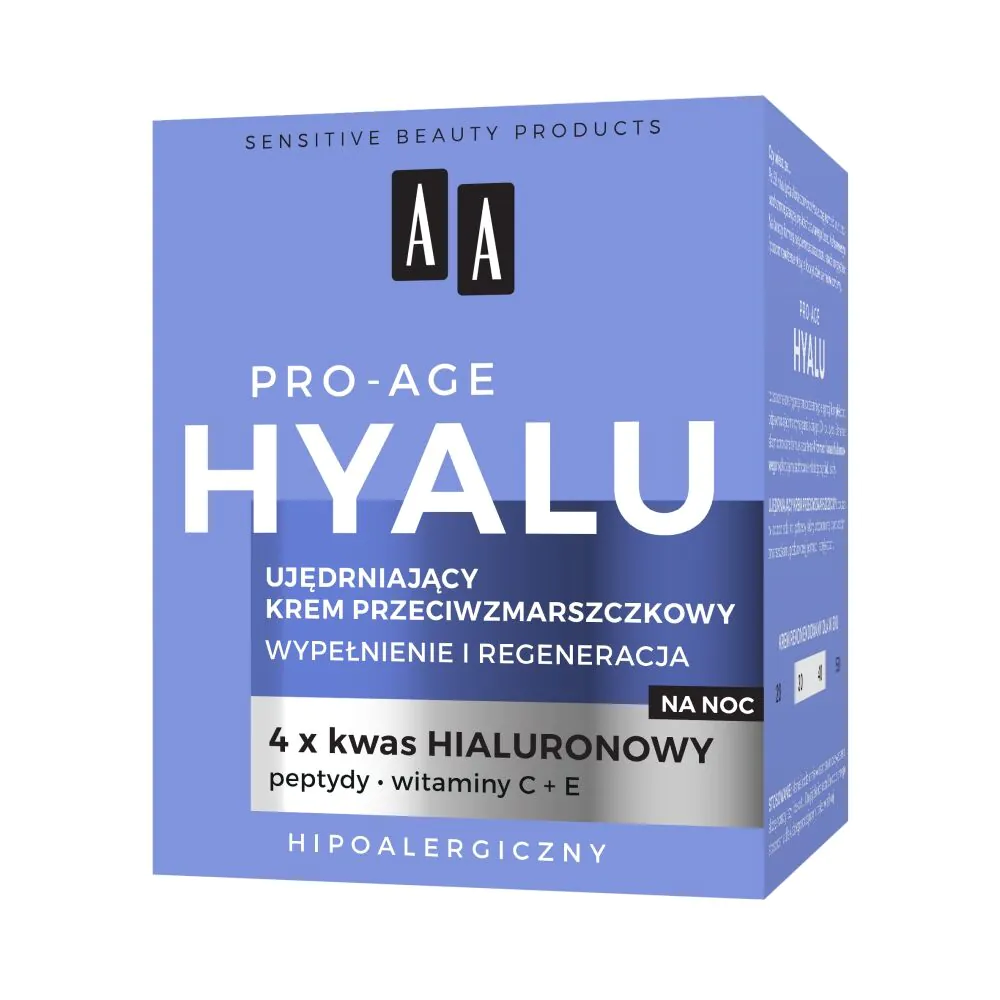 AA Hyalu Pro Age Ujędrniający krem przeciwzmarszczkowy na noc