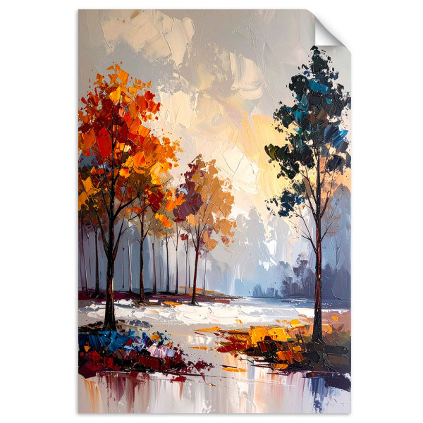 Naklejka na ścianę Feeby Krajobraz Las Drzewa Natura 20x30