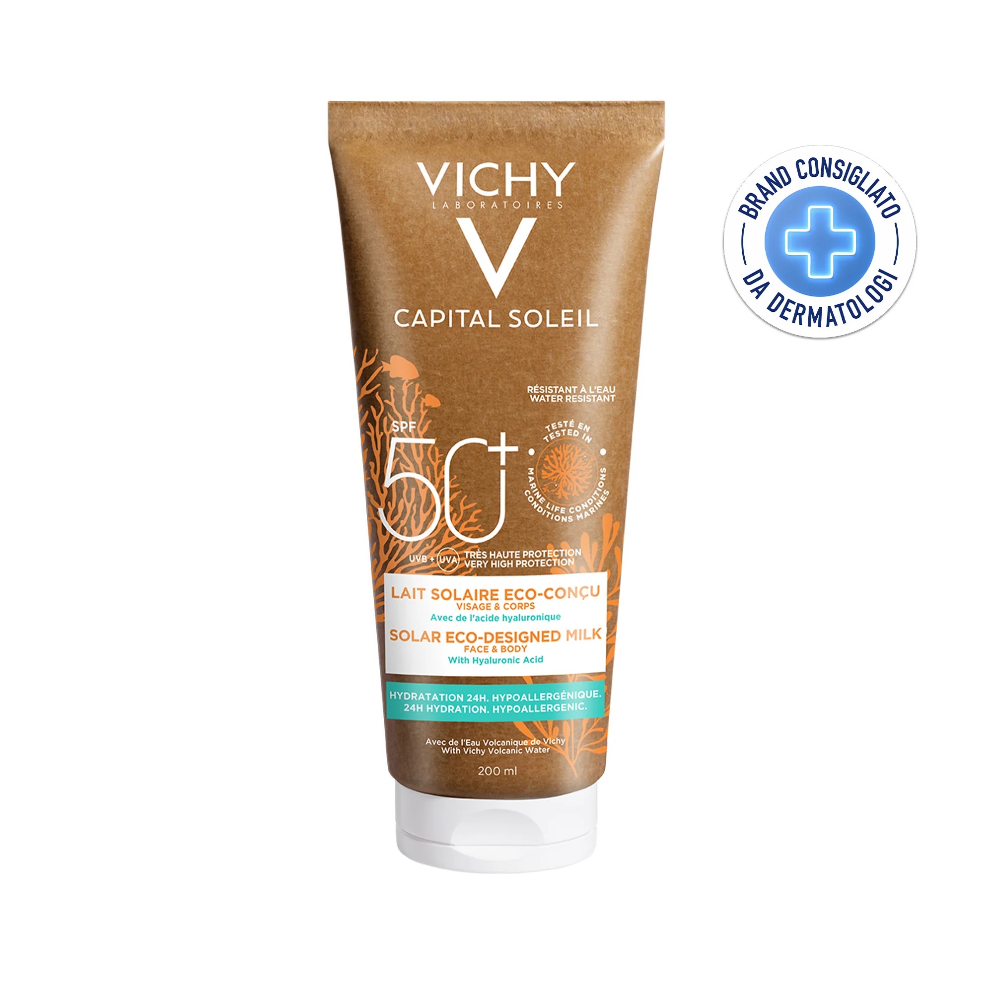 VICHY Vichy Capital Soleil Biologische Zonnebrandcrème SPF 50+ 200 ml Waterbestendig