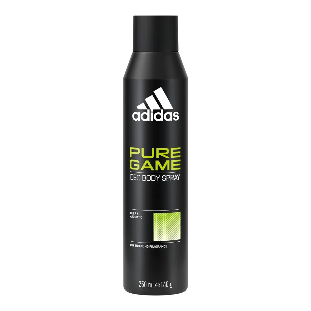 Adidas Body Spray Pure Game Dezodorant dla mężczyzn, 250 ml