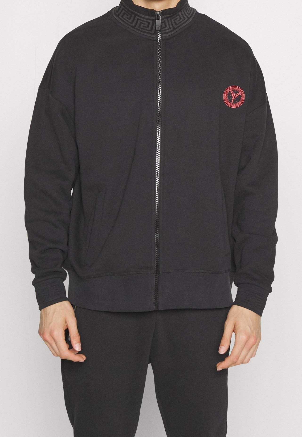 Carlo Colucci sweatshirt met rits - zwart