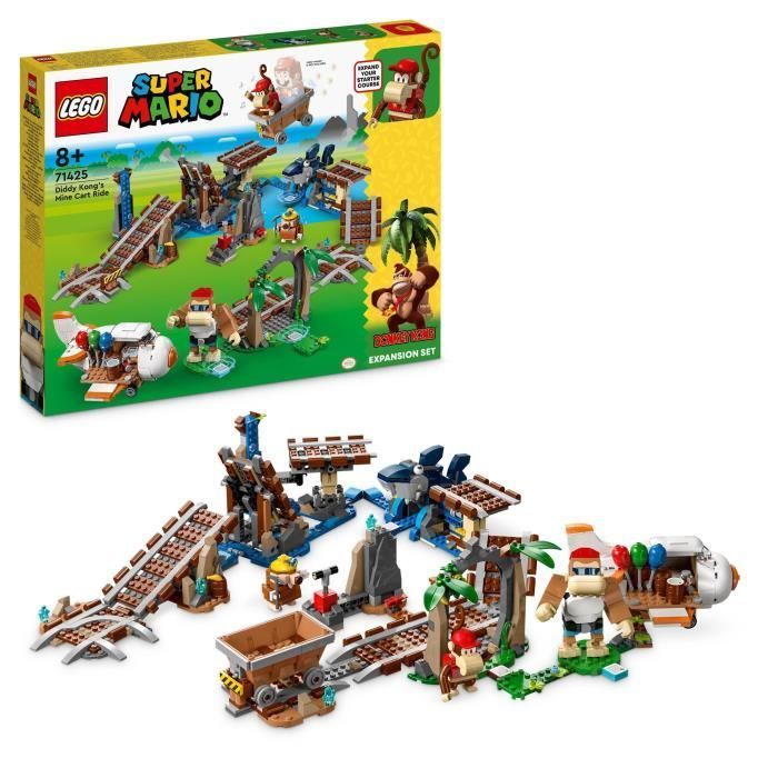 LEGO® Super Mario 71425 La corsa dei carrelli da miniera di Diddy Kong - Espansione, da combinare con lo Starter Pack
