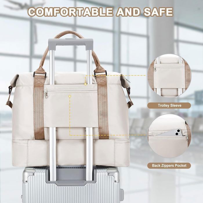 Sac de Sport Pliable avec Compartiment à Chaussures, fourre-Tout pour la Salle de Sport, Les Voyages, Les Sports de Plein air