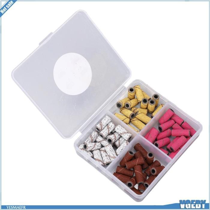 Ashata 60 strisce abrasive per fresa per unghie per nail art, cappucci abrasivi, rimozione della pelle morta, manicure, levigatura, profumo, poggiamano