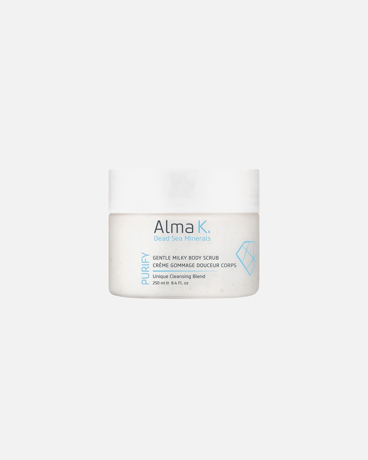 Alma K Body Scrub, ήπιο, γαλακτώδες scrub σώματος – 250 ml