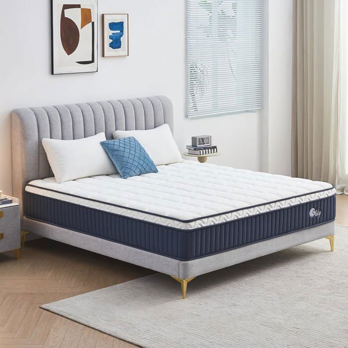 slily Matras 160x200 30 cm dik Hybride Matras met onafhankelijke pocketveren en gel-traagschuim, Oeko-tex