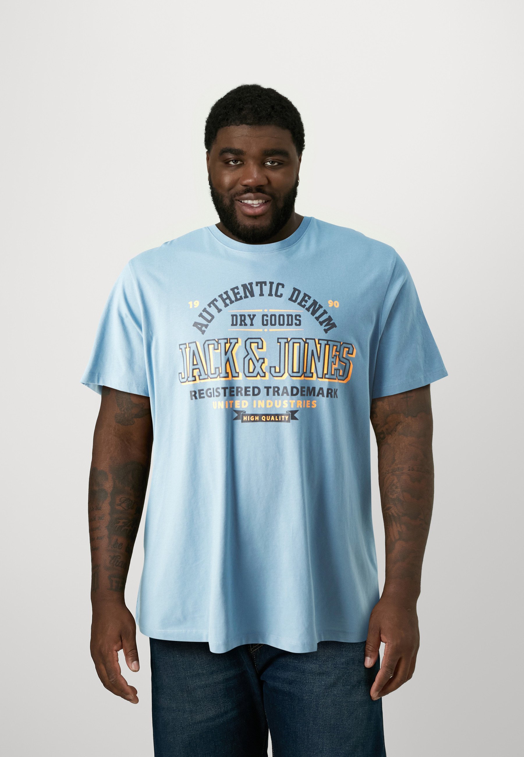 Conjunto de 5 camisetas Jack & Jones JJELOGO com estampa - azul marinho escuro/branco/verde kombu/preto/verde montanha
