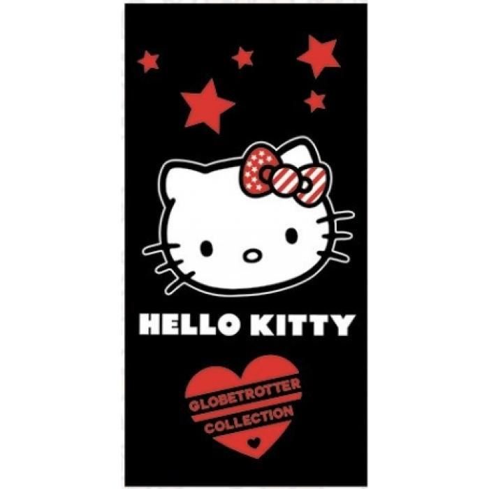 Toalla de baño - Hello Kitty - 70x140 cm - Algodón - Lavable a máquina - Apta para secadora