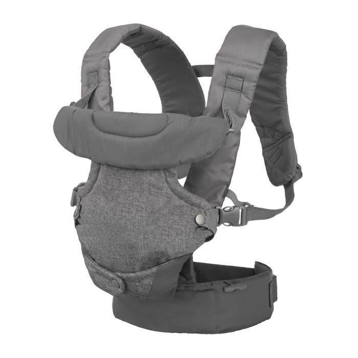 INFANTINO Flip Ergonomische 4-in-1 Babydrager, Grijs - Ergonomische Flip 4-in-1 - Polyester - Van 3,6 tot 14,5 kg