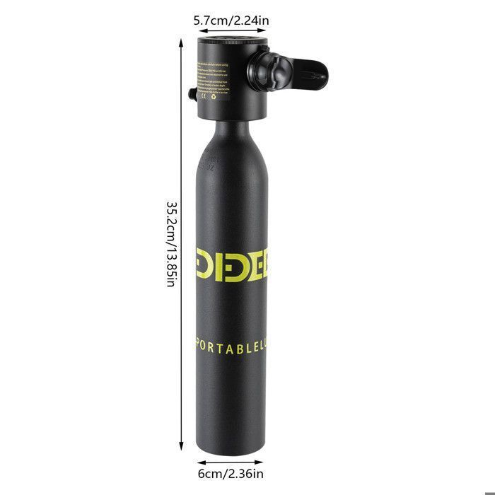 Mini Oxygen Tank for Divers - 5-10 min Diving Tank - Oxygen Cylinder for Diving, Diving Cylinder