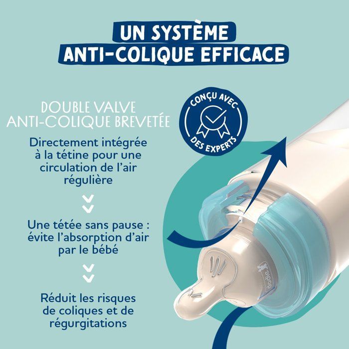Dodie Biberon Sensation+ Anti-Coliques +6m Ours Lot de 2 x 330ml
